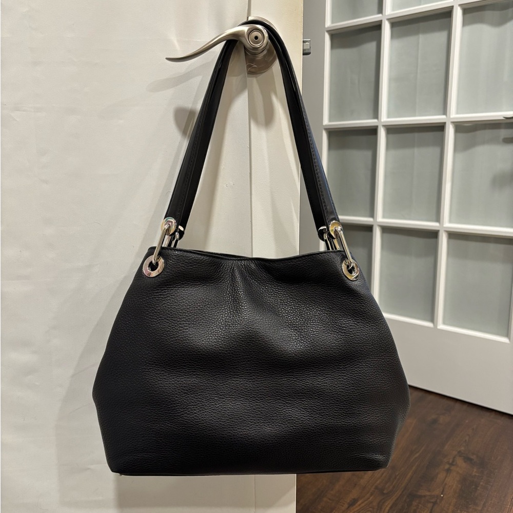 MICHAEL KORS | Floral Stud Raven Black Shoulder Bag - Picture 2 of 10